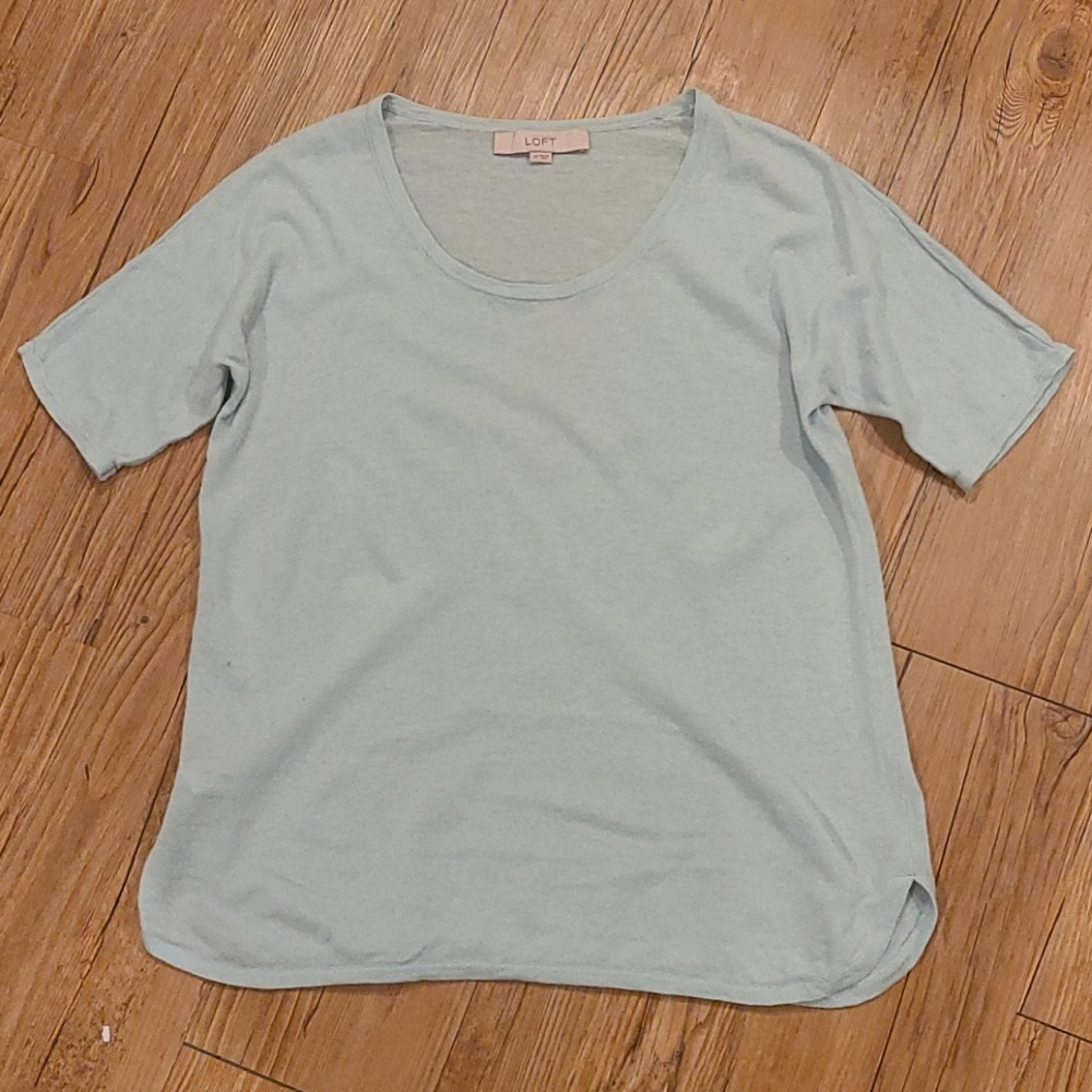 LOFT: Light Turquoise Knit Top